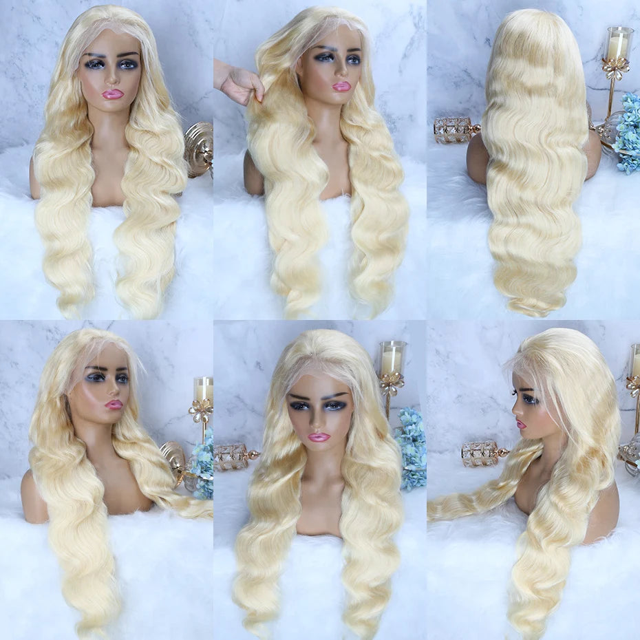 250 300 High Density 13x6 Hd Lace Frontal Wig Body Wave Blonde 613 Human Hair Wig 13x4 Lace Front 100% Human Hair Wigs For Women