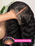 Water Wave Glueless Wig Curly Lace Front Human Hair Wigs Deep Wave 13x6 HD Lace Frontal Wig Wear Go 7x5 HD Lace Closure Wig