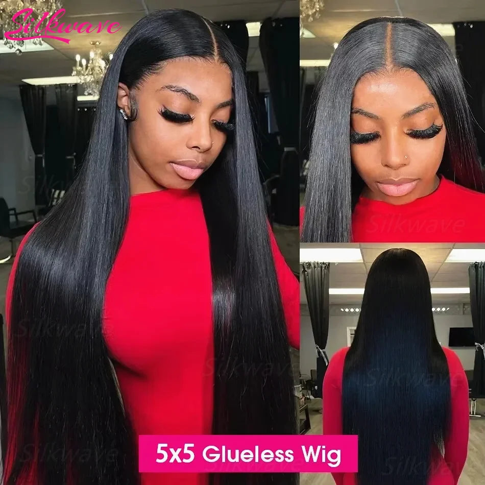 Silkwave 30 40 Inch 13x4 13x6 Hd Lace Frontal Wigs Straight Human Hair Wear And Go 5x5 Glueless Wigs For Black Women Brazilian