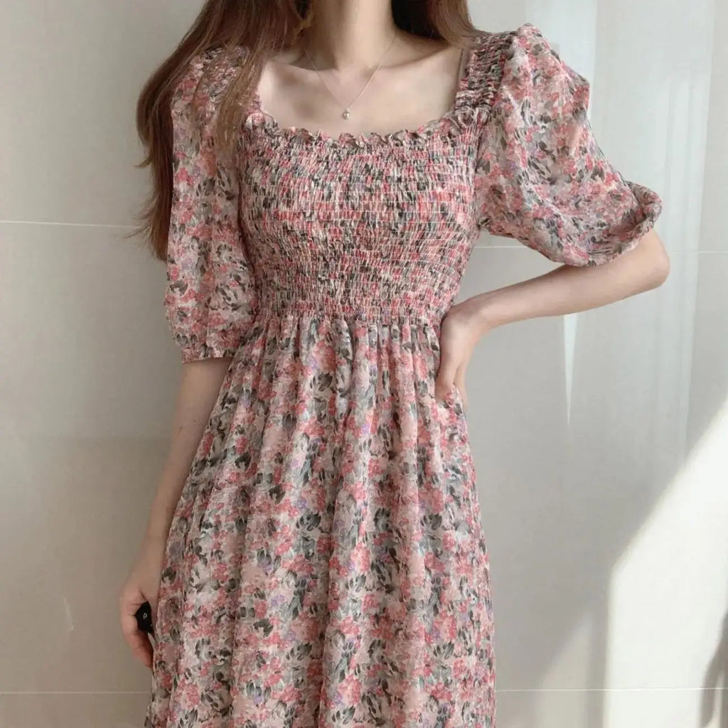 Dresses For Women 2025 Floral Woman Dress Open Back Backless Clothes Beach Flower Tight Bodycon Midi New In Offer Stylish