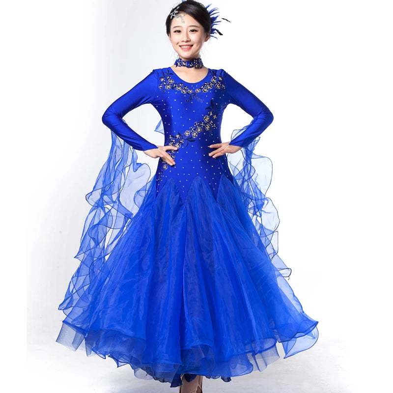 Modern Dance Dress for Woman New Social Dance Costume Ballroom Dancing Competition Clothes Waltz Performance Dress