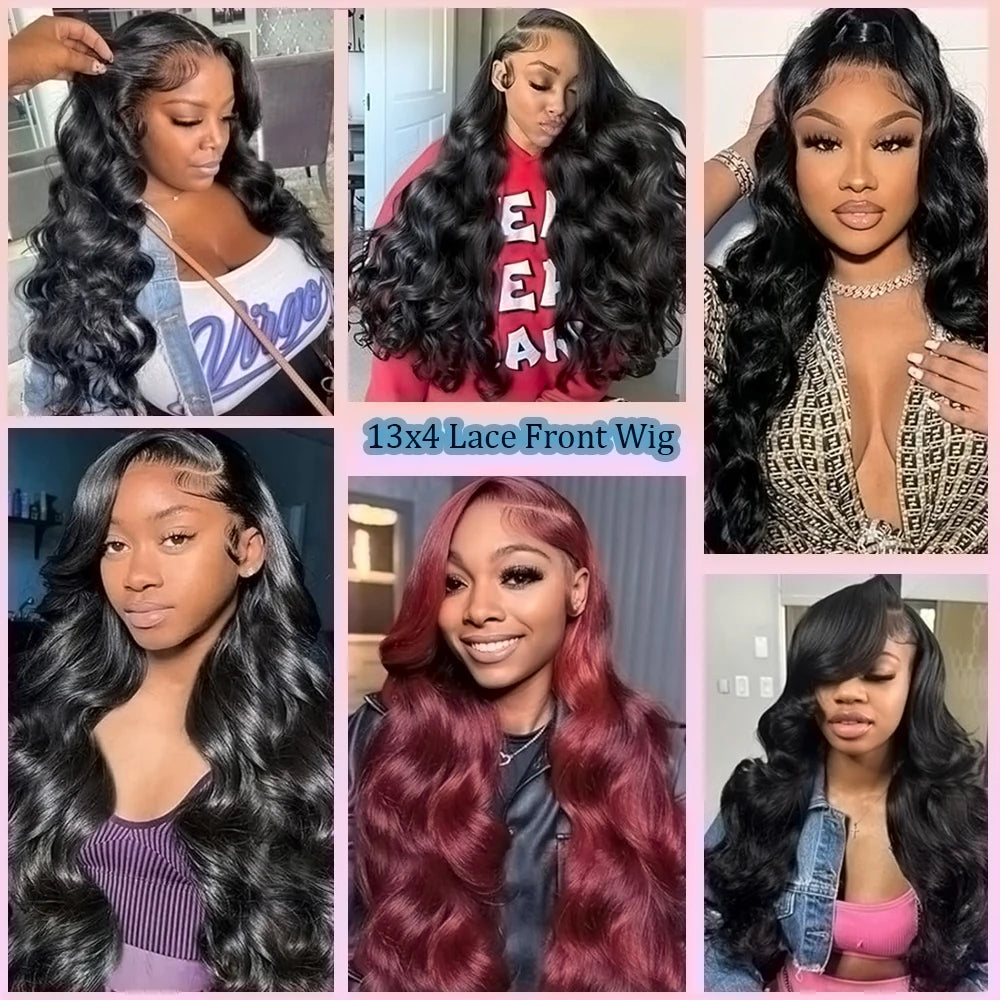 13x4 Body Wave Human Hair Wig 250 Density HD Lace Frontal 13x6 High Quality 100% Human Hair Wigs for Women
