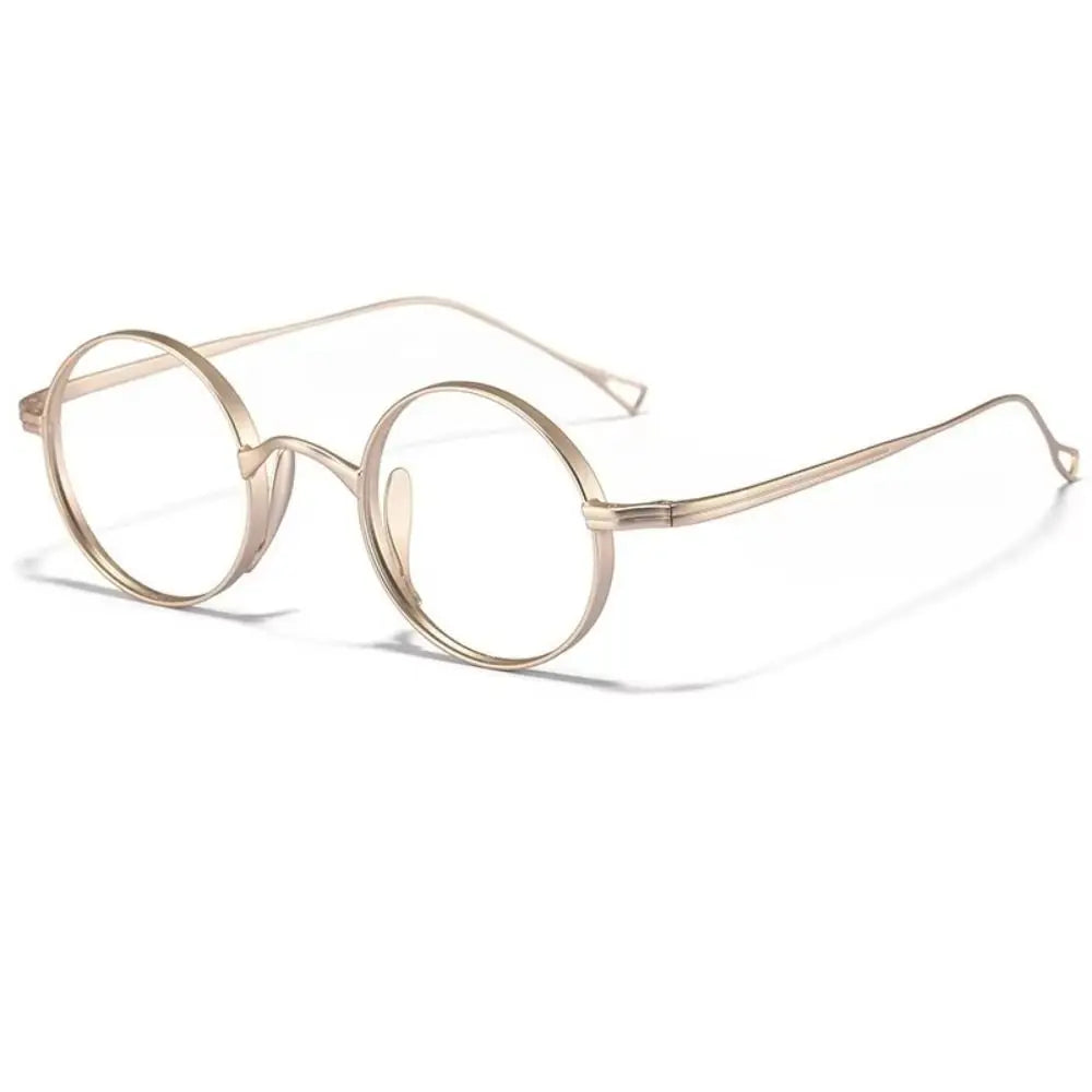 Pure Titanium Ultralight Eyewear Fashion Retro Japanese Oval Optical Eyeglasses Myopia Prescription Frame Man Woman Glasses