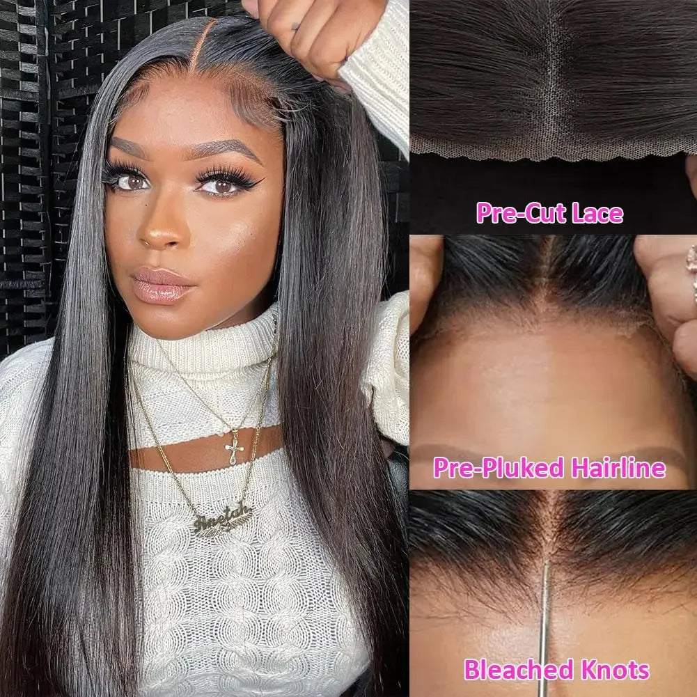 Silkwave 30 40 Inch 13x4 13x6 Hd Lace Frontal Wigs Straight Human Hair Wear And Go 5x5 Glueless Wigs For Black Women Brazilian