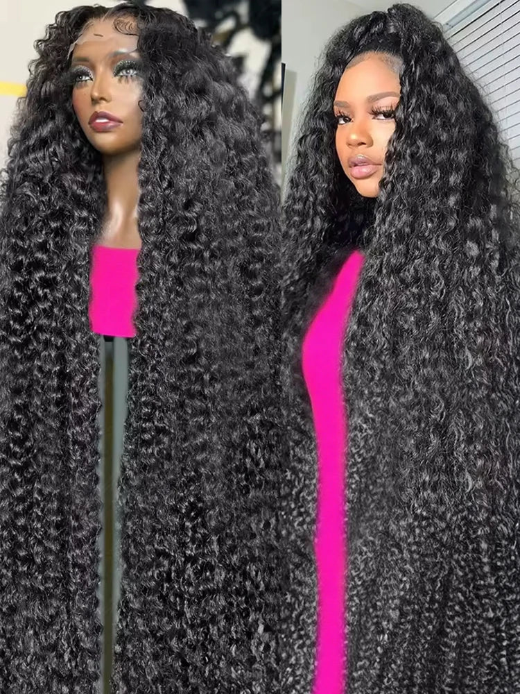 40 46 Inch 13x6 Loose Deep Wave HD Lace Frontal Human Hair Wigs For Women 13x4 Water Wave Curly Lace Front Wig Brazilian 300%