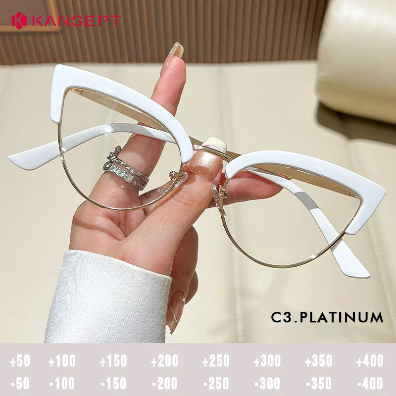 KANSEPT Woman Glasses in Trend Optical Lenses for Women Eyeglasses Women's Eyeglass Frame Transparent Eyepieces Eyewear Lunette