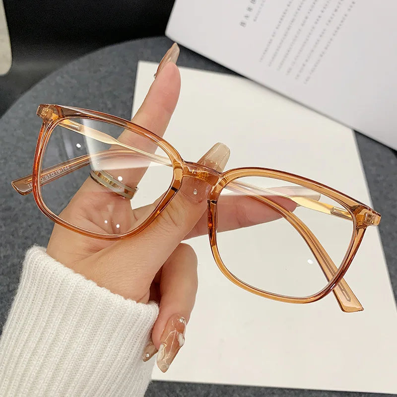 Square Shape Woman Glasses Vintage Style Anti Blue Light Glass Frames for Women TR90 Material Men's Eyeglass Frames