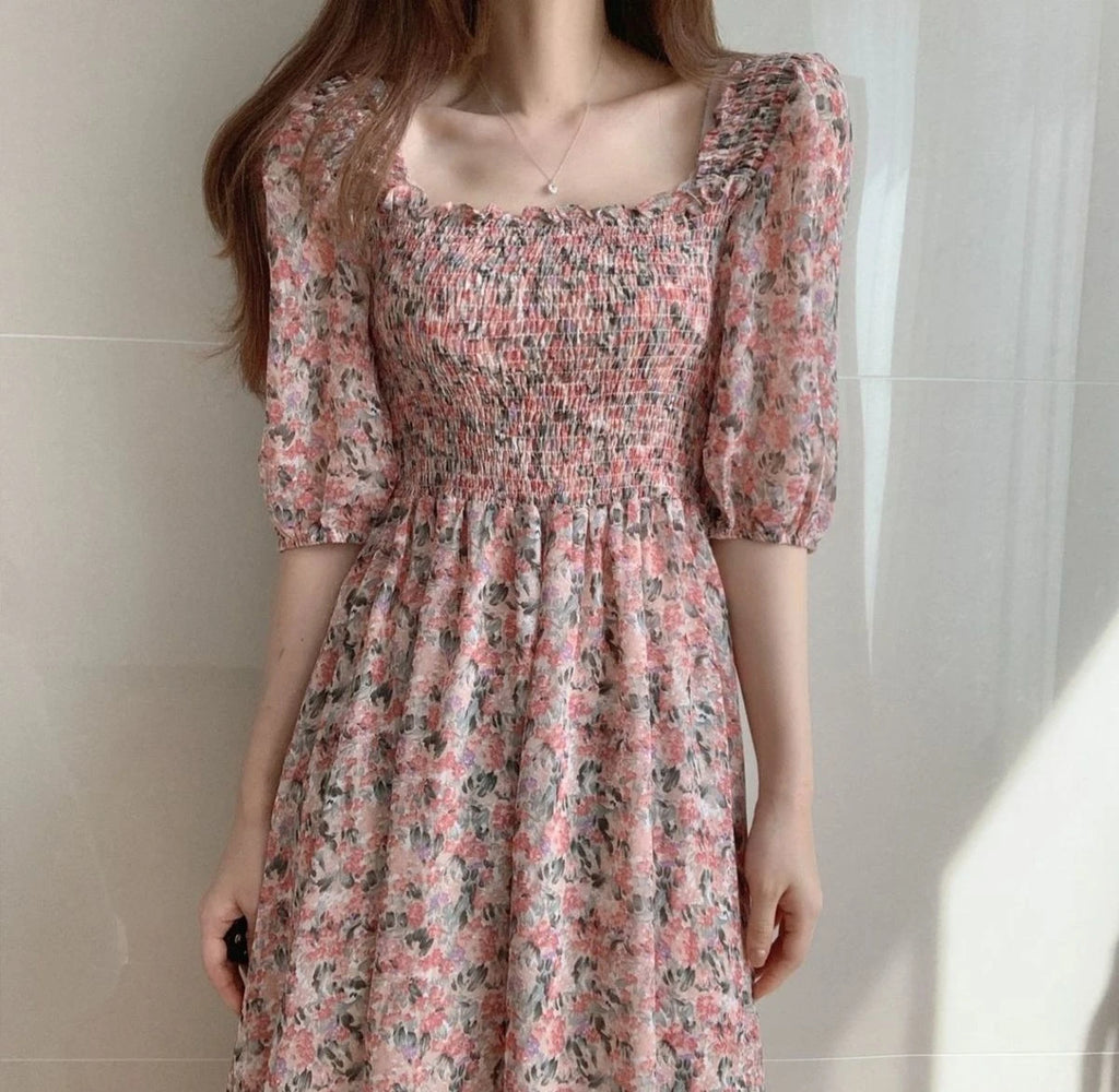 Dresses For Women 2025 Floral Woman Dress Open Back Backless Clothes Beach Flower Tight Bodycon Midi New In Offer Stylish