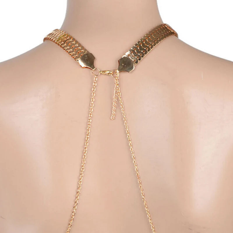 Chest Chains Sexy Beach Bikini Body Jewelry Charm Goth Body Chain for Women Summer Accessories Boho Waist Gift Tassel Necklaces