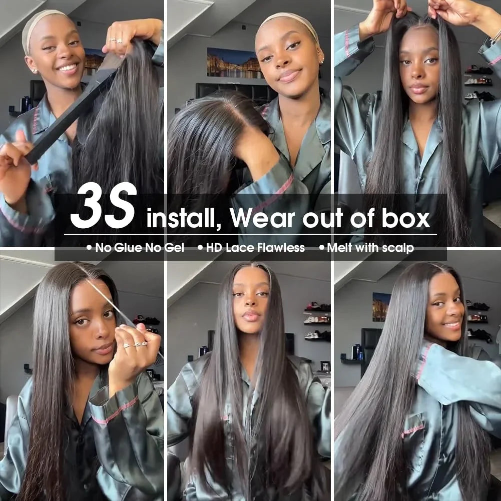 Silkwave 30 40 Inch 13x4 13x6 Hd Lace Frontal Wigs Straight Human Hair Wear And Go 5x5 Glueless Wigs For Black Women Brazilian
