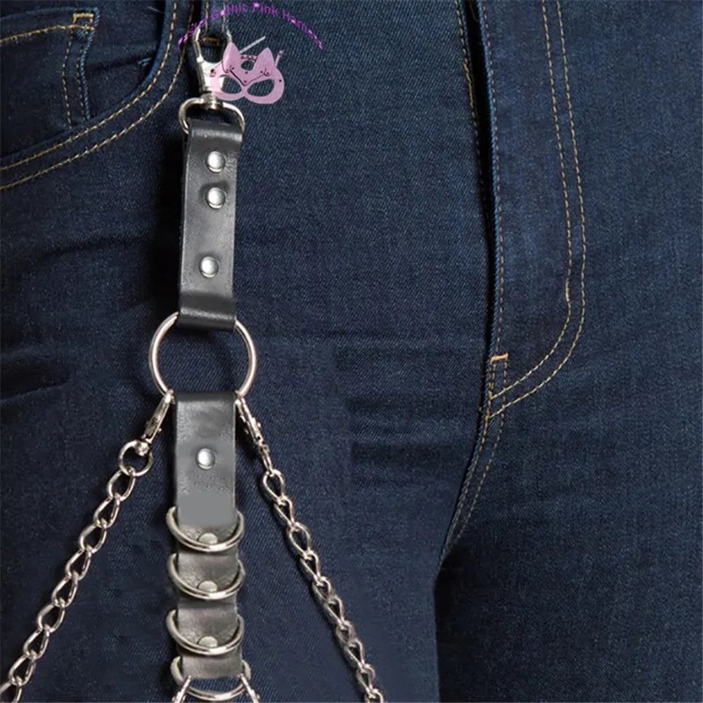 Sexy Leg Chains Men Harness Garter Woman PU Leather Thigh Hip Strap Bondage Belt Gothic Adjustable Suspenders Jeans Accessories