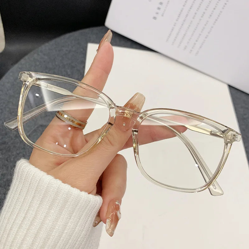 Square Shape Woman Glasses Vintage Style Anti Blue Light Glass Frames for Women TR90 Material Men's Eyeglass Frames