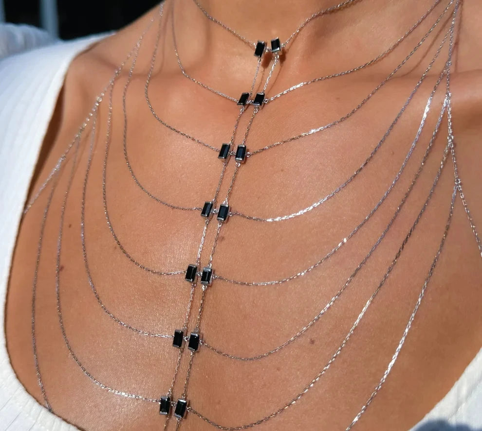 2026 New Fashion Multilayer Chain Hanging Neck Body Chain For Women Bar Party Wedding Sexy Jewelry Accessories