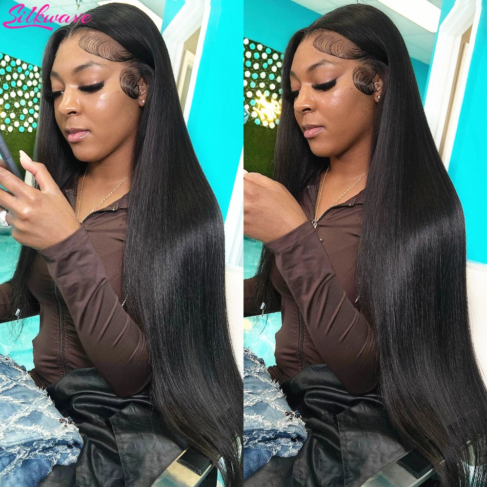 Silkwave 30 40 Inch 13x4 13x6 Hd Lace Frontal Wigs Straight Human Hair Wear And Go 5x5 Glueless Wigs For Black Women Brazilian