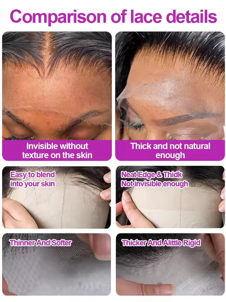 40 Inch Human Hair Wig Deep Wave 13x4Hd Lace Frontal Human Hair Water Wave 100% Lace Front Wig Chocolate Brown Curly Wigs Women