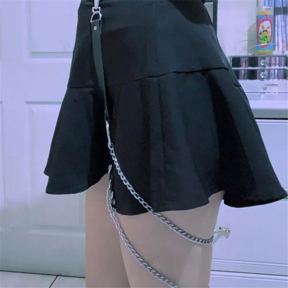 Sexy Leg Chains Men Harness Garter Woman PU Leather Thigh Hip Strap Bondage Belt Gothic Adjustable Suspenders Jeans Accessories