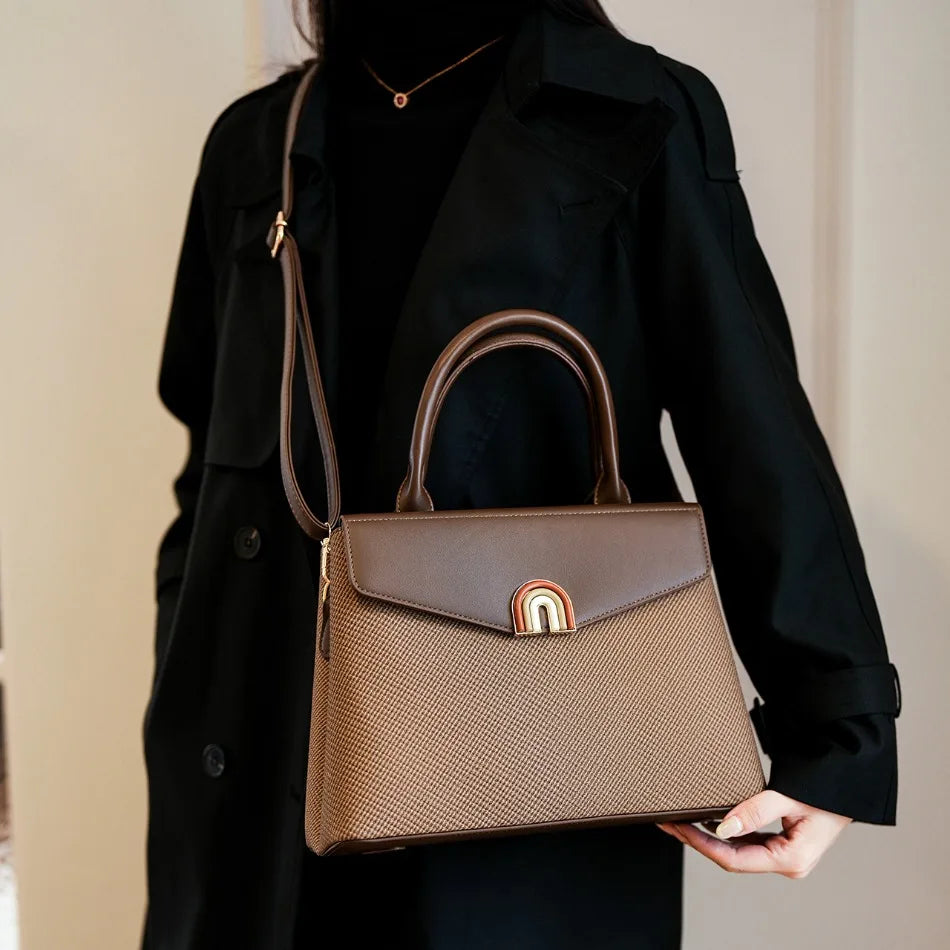 Women Hand Bags Luxury Ladies Top-Handle Bags High Quality Pu Leather Crossbody Bags for Women Elegant Female Tote Shoulder Bag