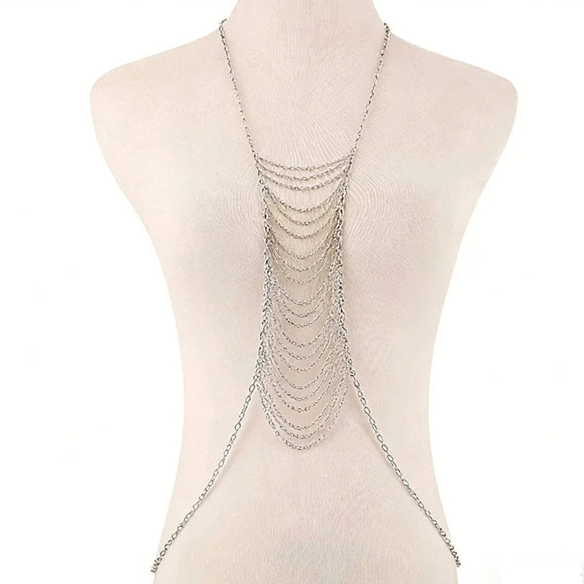 Body Chain Crossover Thin Bra Bikini Waist Belly Body Chains Beach Body Necklace Jewelry for Women