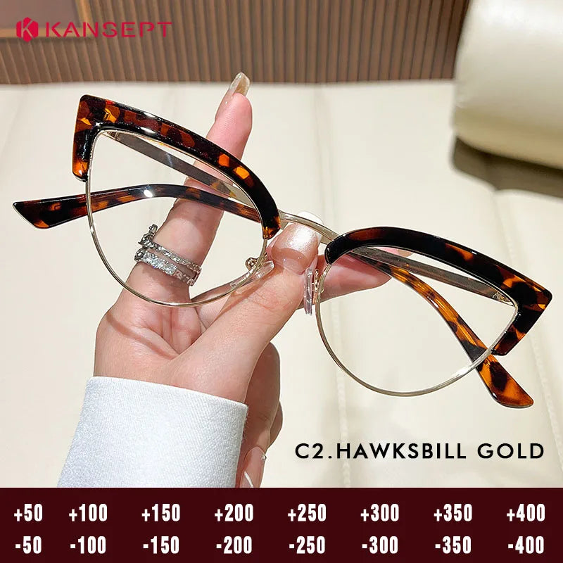 KANSEPT Woman Glasses in Trend Optical Lenses for Women Eyeglasses Women's Eyeglass Frame Transparent Eyepieces Eyewear Lunette