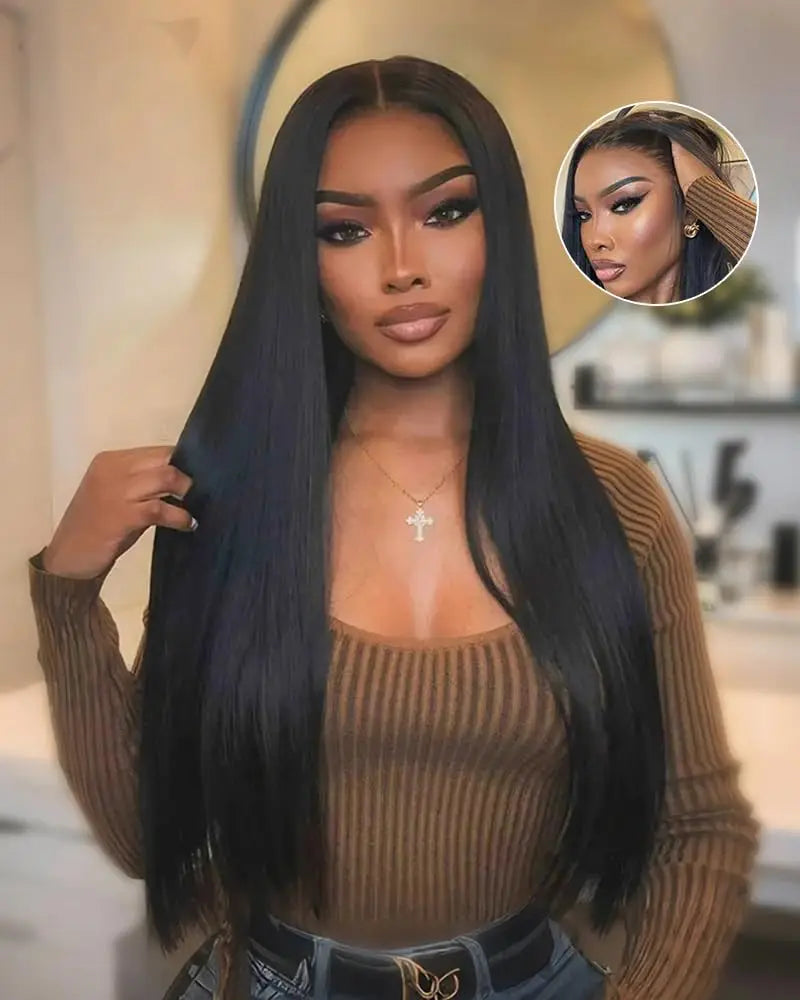 Lemoda 13x6 Full Lace Frontal Wig 200% Density Straight Lace Front Wigs Human Hair HD Transparent Lace Glueless Wig Pre Plucked