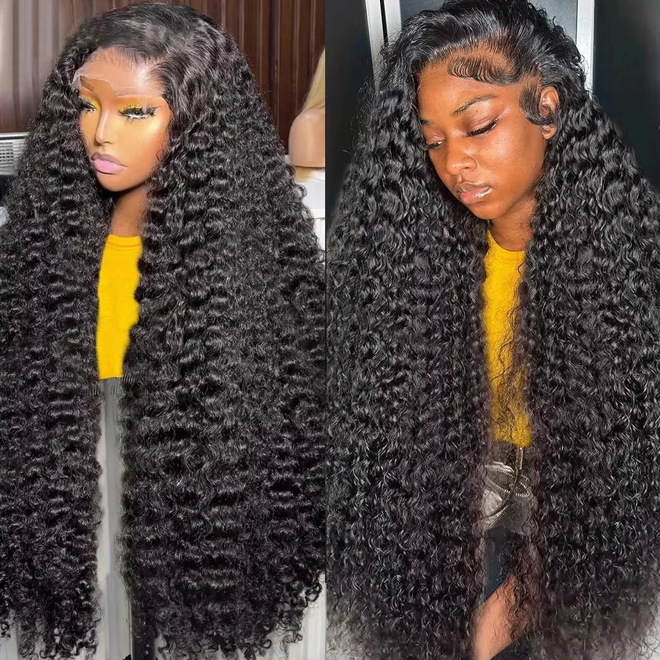 Deep Wave Lace Front Wigs Human Hair Pre Plucked 180% Density HD 13x6 Lace Frontal Wigs For Women Human Hair Lace Frontal Wigs