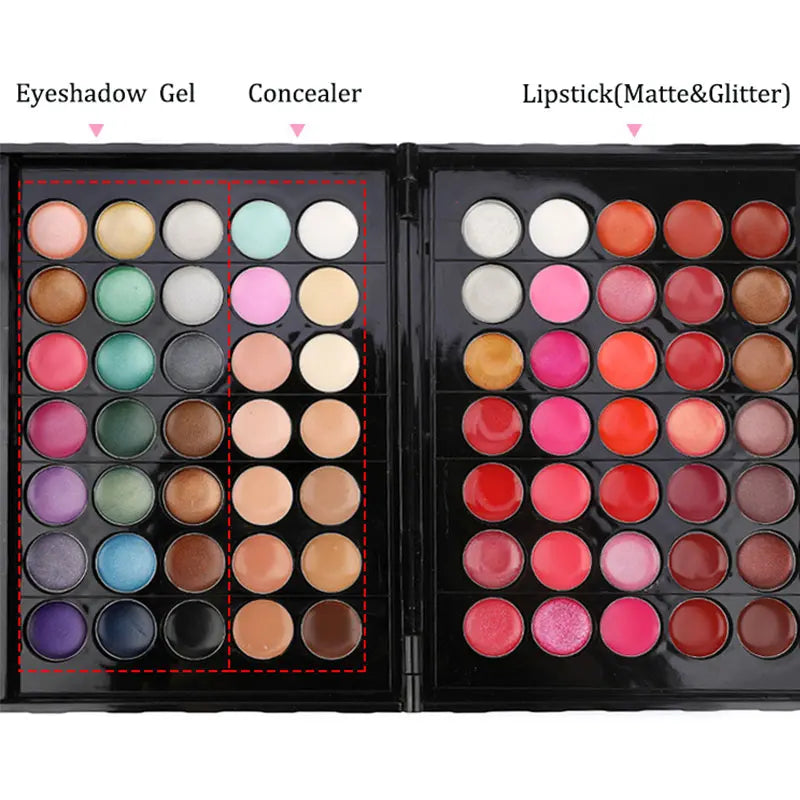 177 Color Makeup Set Including Eyeshadow Palette Blush lip Gloss Concealer,All-in-one Women's Makeup et,Complete Set with Mirror