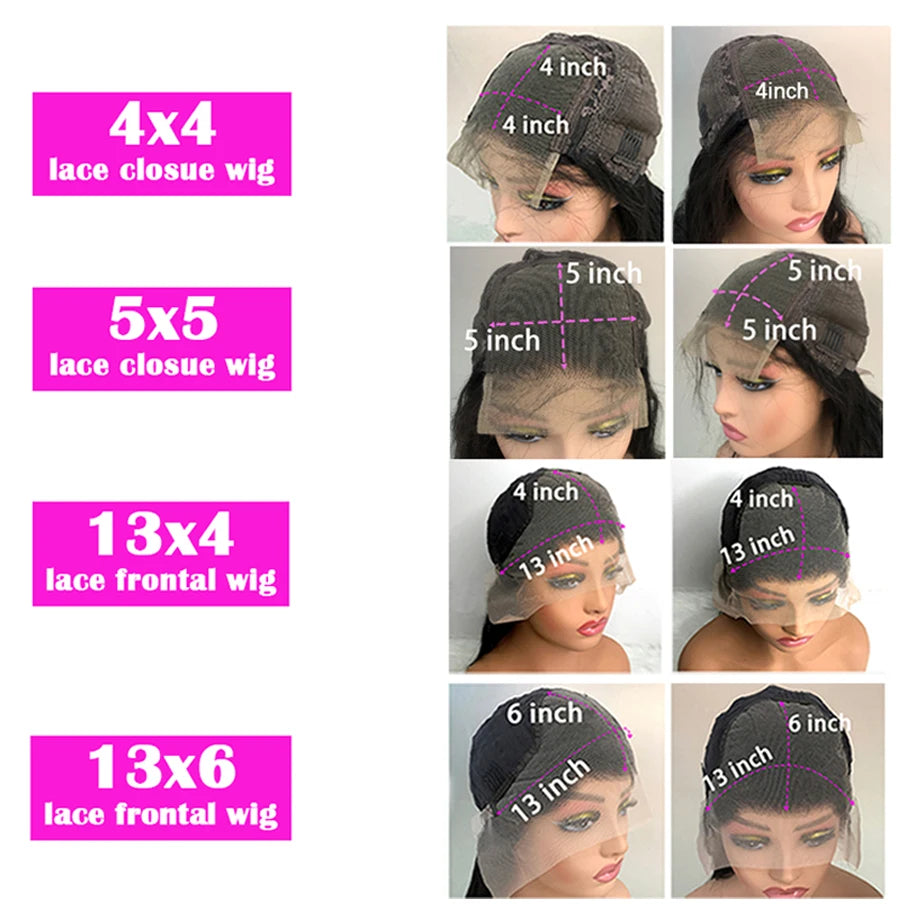 40 Inches Chocolate Brown Straight Lace Frontal Wigs 250 Density Straight Human Hair Wigs 5x5 Hd Lace Frontal Human Hair Wigs