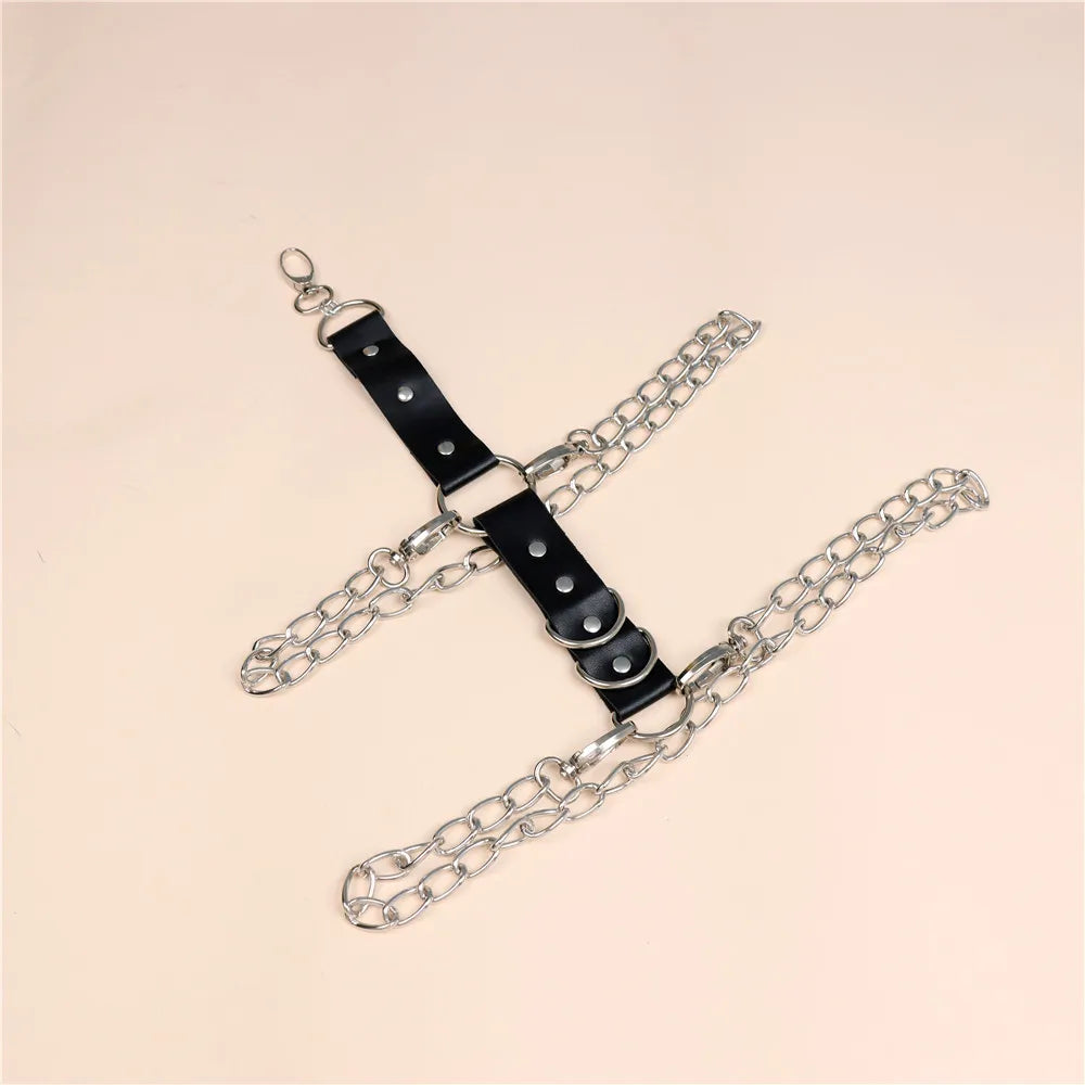 Sexy Leg Chains Men Harness Garter Woman PU Leather Thigh Hip Strap Bondage Belt Gothic Adjustable Suspenders Jeans Accessories