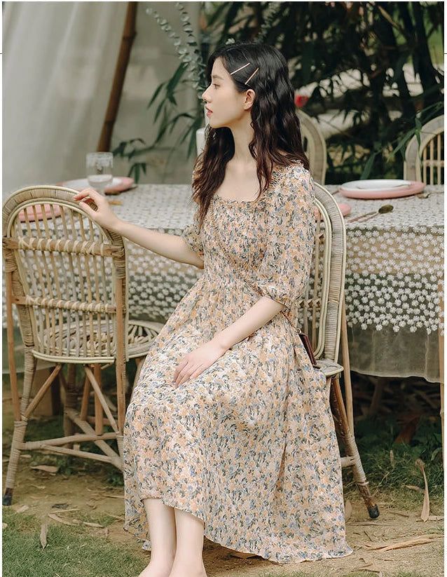 Dresses For Women 2025 Floral Woman Dress Open Back Backless Clothes Beach Flower Tight Bodycon Midi New In Offer Stylish