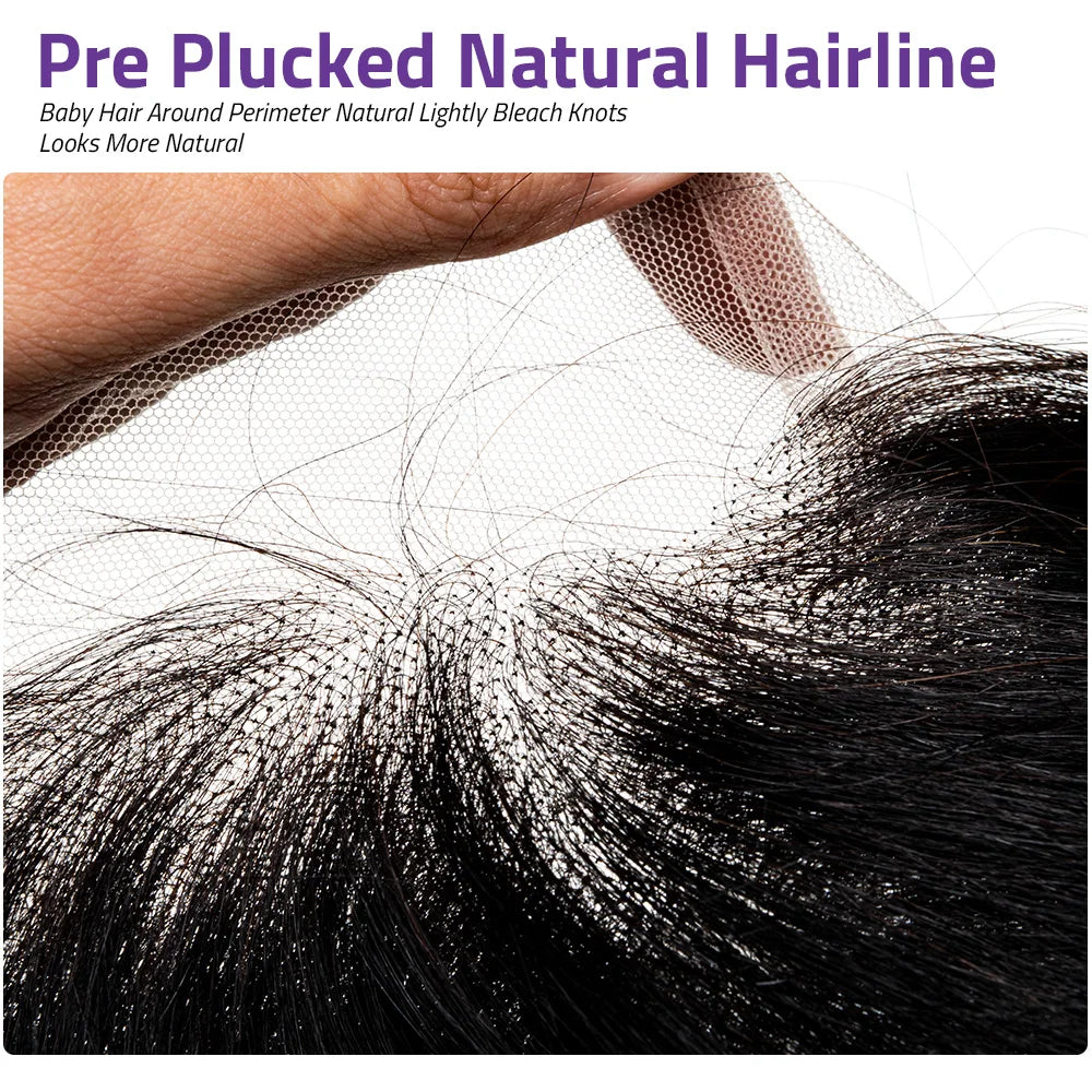 Body Wave 13x6 HD Transparent Lace Front Human Hair Wig 40 Inch Pre Plucked 220 Density 5x5 Glueless Lace Frontal Wigs for Women